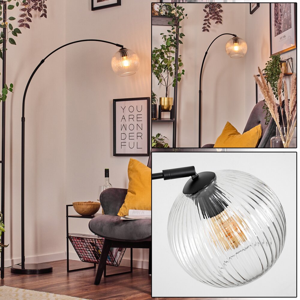 Koyoto Lampadaire Noir, 1 lumière main product photo
