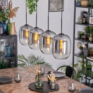 Apedo Suspension, Suspension Clair, Fumé, 4 lumières