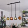 Ripoll Suspension, Boule lumineuse, Suspension Bleu, Vert, Cuivré, 4 lumières