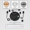 Ripoll Suspension, Boule lumineuse, Suspension Ambre, Clair, Fumé, 3 lumières