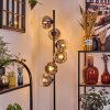 Ripoll Lampadaire Chrome, Clair, Fumé, 6 lumières