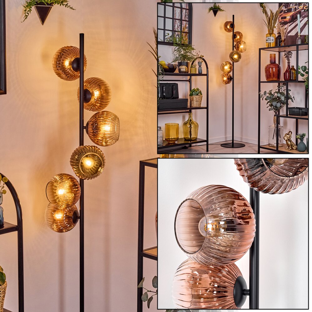 Ripoll Lampadaire Clair, Cuivré, 6 lumières main product photo