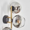 Koyoto Boule lumineuse, Applique murale Or, Noir, 3 lumières