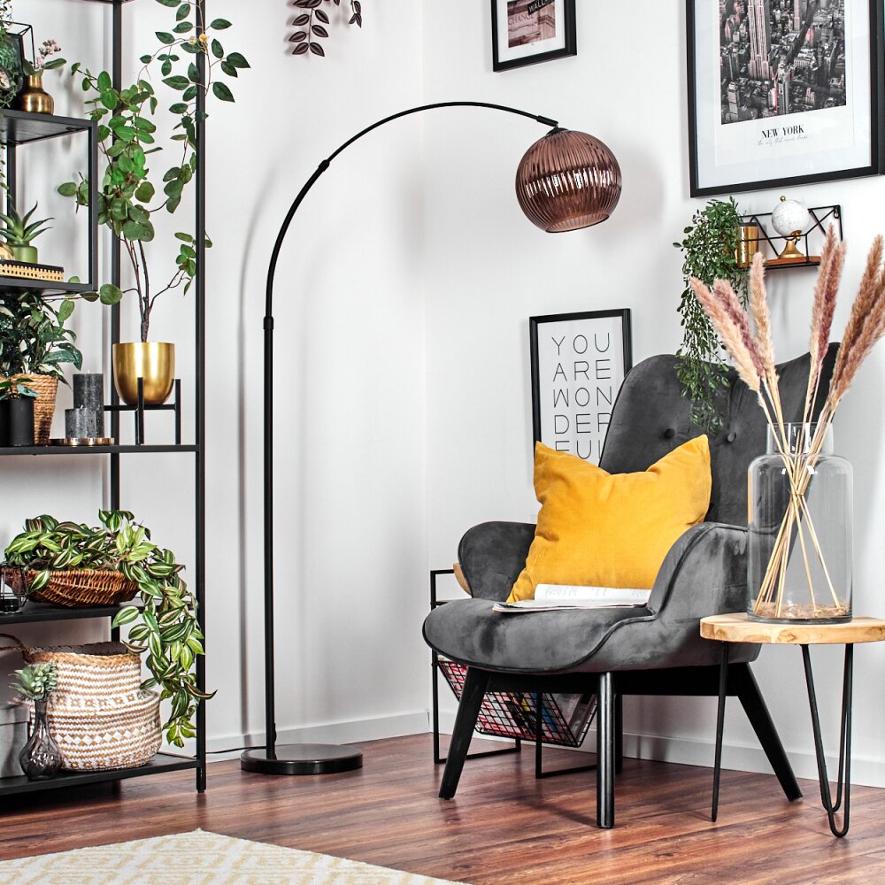 Koyoto Lampadaire Noir, 1 lumière