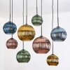 Koyoto Suspension, Boule lumineuse, Suspension Écru, Noir, 8 lumières