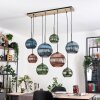Koyoto Suspension, Boule lumineuse, Suspension Écru, Noir, 8 lumières
