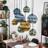 Koyoto Suspension, Boule lumineuse, Suspension Écru, Noir, 8 lumières