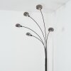 Nikkala Lampadaire Chrome, Noir, 5 lumières