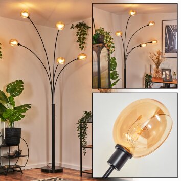 Nikkala Lampadaire Noir, 5 lumières