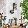 Koyoto Boule lumineuse, Applique murale Clair, Fumé, 3 lumières