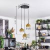 Koyoto Suspension, Boule lumineuse, Suspension grappe 30 cm Or, Clair, 3 lumières