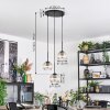 Koyoto Suspension, Boule lumineuse, Suspension grappe 30 cm Ambre, Clair, 3 lumières