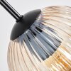 Koyoto Suspension, Boule lumineuse, Suspension grappe 30 cm Ambre, Clair, 3 lumières