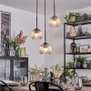 Koyoto Suspension, Boule lumineuse, Suspension grappe 30 cm Ambre, Clair, 3 lumières