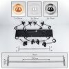 Gastor Suspension, Boule lumineuse, Suspension Ambre, Clair, Fumé, 8 lumières
