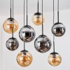 Gastor Suspension, Boule lumineuse, Suspension Ambre, Fumé, 8 lumières