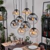 Gastor Suspension, Boule lumineuse, Suspension Ambre, Clair, Fumé, 8 lumières
