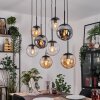 Gastor Suspension, Boule lumineuse, Suspension Ambre, Clair, Fumé, 8 lumières