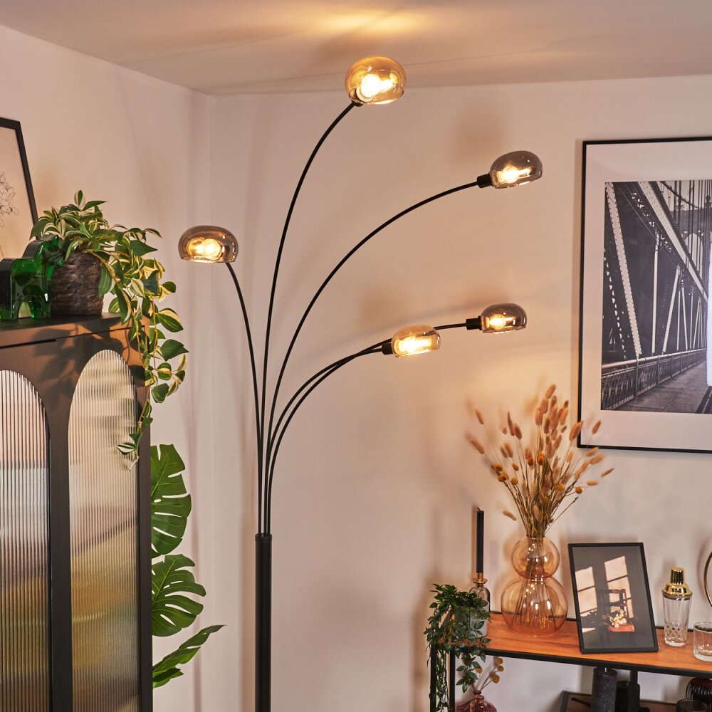 Nikkala Lampadaire Noir, 5 lumières