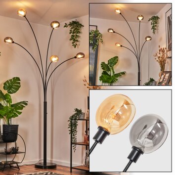 Nikkala Lampadaire Noir, 5 lumières