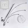 Nikkala Lampadaire Chrome, Blanc, 3 lumières