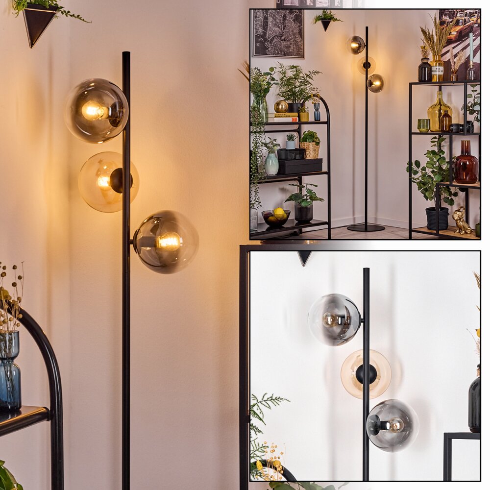 Gastor Lampadaire 34 cm Ambre, Clair, Fumé, 3 lumières main product photo