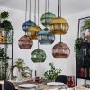 Koyoto Suspension, Boule lumineuse, Suspension Écru, Noir, 8 lumières