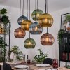 Koyoto Suspension, Boule lumineuse, Suspension Écru, Noir, 8 lumières