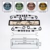 Koyoto Suspension, Boule lumineuse, Suspension Écru, Noir, 8 lumières