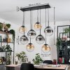 Gastor Suspension, Boule lumineuse, Suspension Ambre, Clair, Fumé, 8 lumières