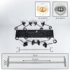 Gastor Suspension, Boule lumineuse, Suspension Ambre, Clair, Fumé, 8 lumières
