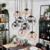 Gastor Suspension, Boule lumineuse, Suspension Ambre, Clair, Fumé, 8 lumières