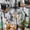 Gastor Suspension, Boule lumineuse, Suspension Ambre, Clair, Fumé, 8 lumières