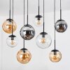 Gastor Suspension, Boule lumineuse, Suspension Ambre, Clair, Fumé, 8 lumières