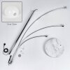 Nikkala Lampadaire Chrome, Blanc, 3 lumières