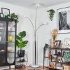 Nikkala Lampadaire Chrome, Blanc, 3 lumières