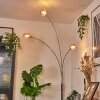 Nikkala Lampadaire Chrome, Blanc, 3 lumières
