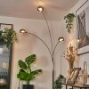 Nikkala Lampadaire Chrome, Blanc, 3 lumières