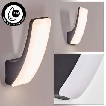 Gilan Lampe murale d´extérieur, Applique murale LED Noir, 1 lumière