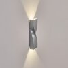 Halan Lampe murale d´extérieur, Luminaire Up & Down, Applique murale LED Argenté, 2 lumières