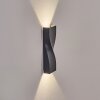 Halan Lampe murale d´extérieur, Luminaire Up & Down, Applique murale LED Noir, 2 lumières