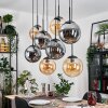 Gastor Suspension, Boule lumineuse, Suspension Ambre, Fumé, 8 lumières