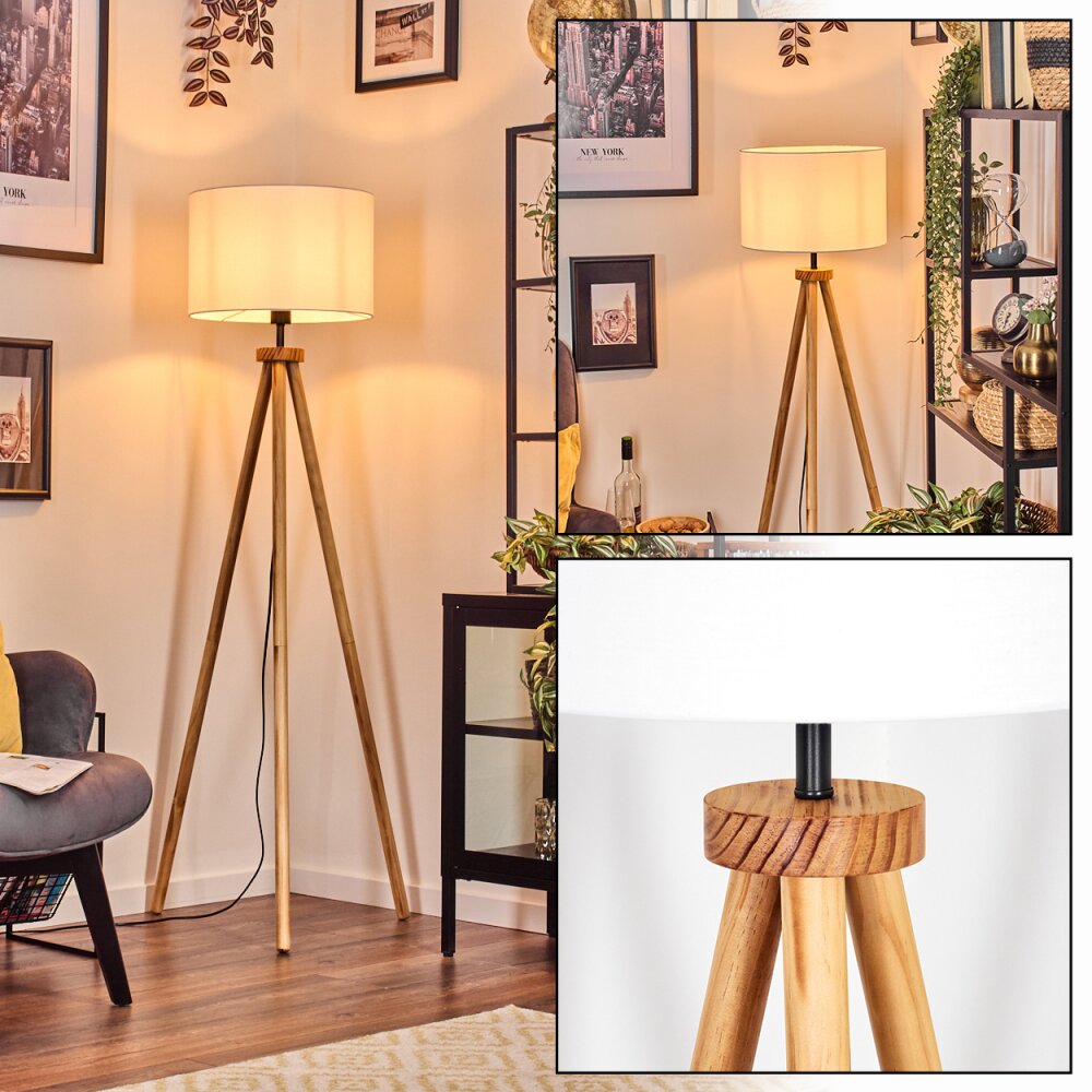 Soungou Lampadaire Écru, Noir, 1 lumière main product photo