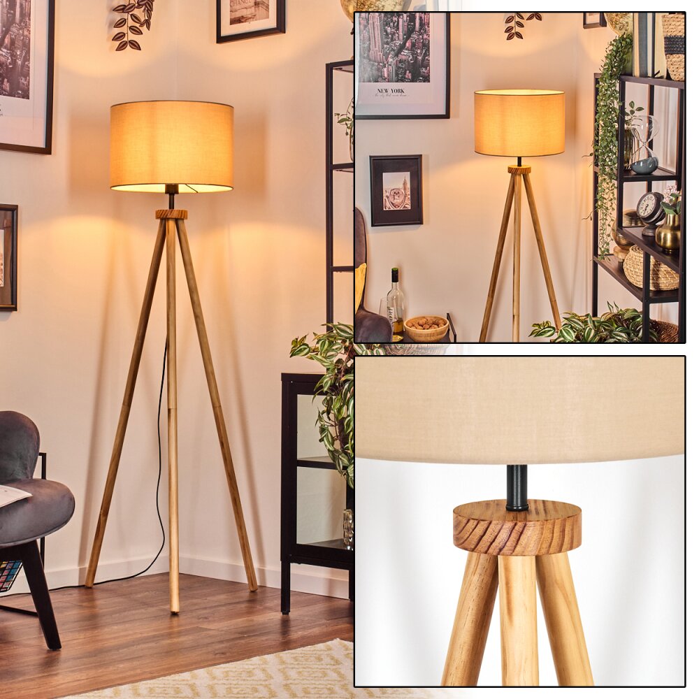 Soungou Lampadaire Écru, Noir, 1 lumière main product photo