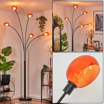 Nikkala Lampadaire Noir, 5 lumières