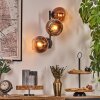 Koyoto Boule lumineuse, Applique murale Clair, Cuivré, 3 lumières