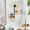 Koyoto Boule lumineuse, Applique murale Ambre, Clair, 3 lumières