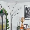 Nikkala Lampadaire Chrome, Blanc, 5 lumières