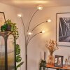 Nikkala Lampadaire Chrome, Blanc, 5 lumières