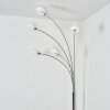 Nikkala Lampadaire Chrome, Blanc, 5 lumières